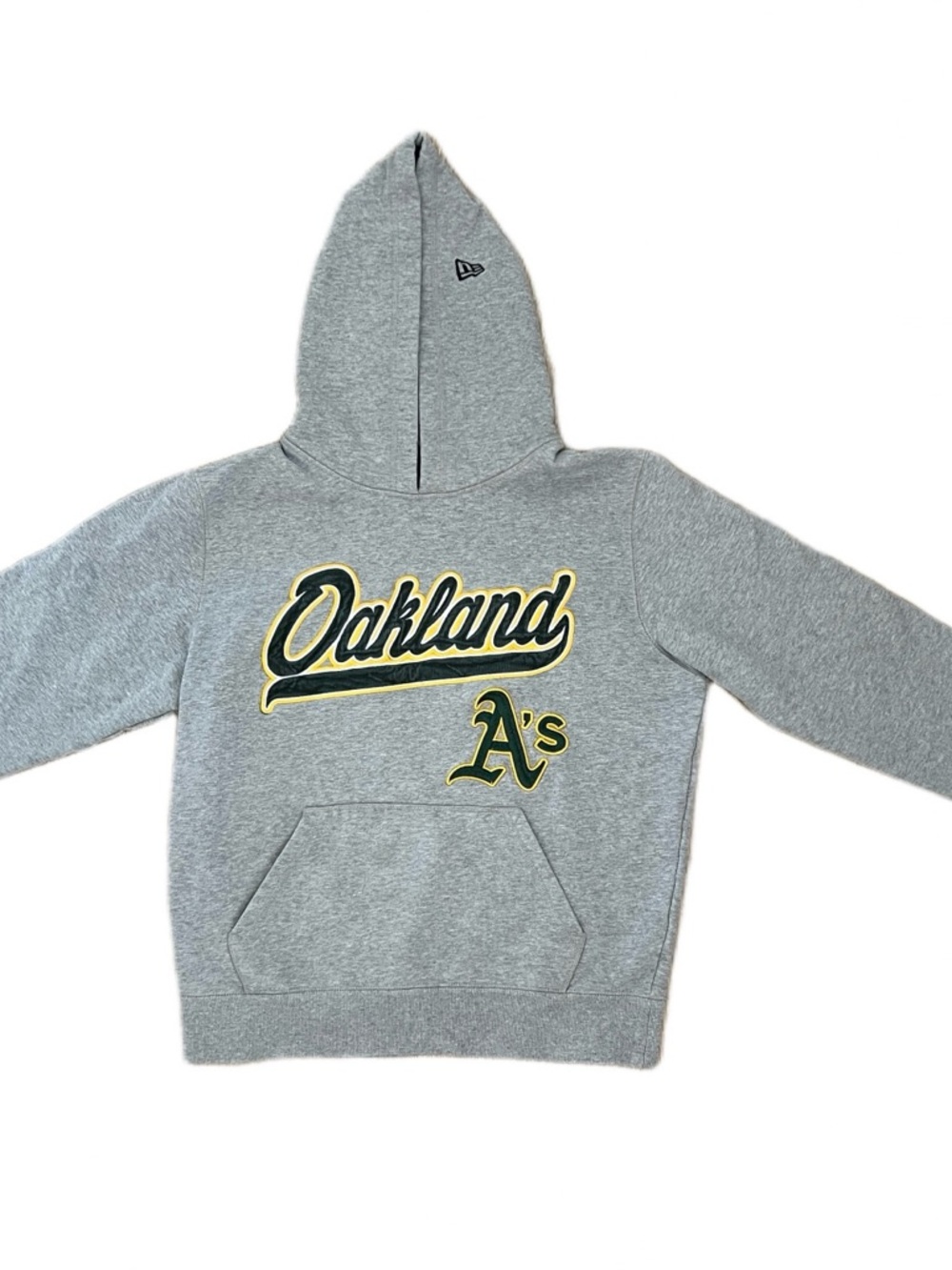 MLB Oakland A's Gray Hoodie with Green & Yellow Script